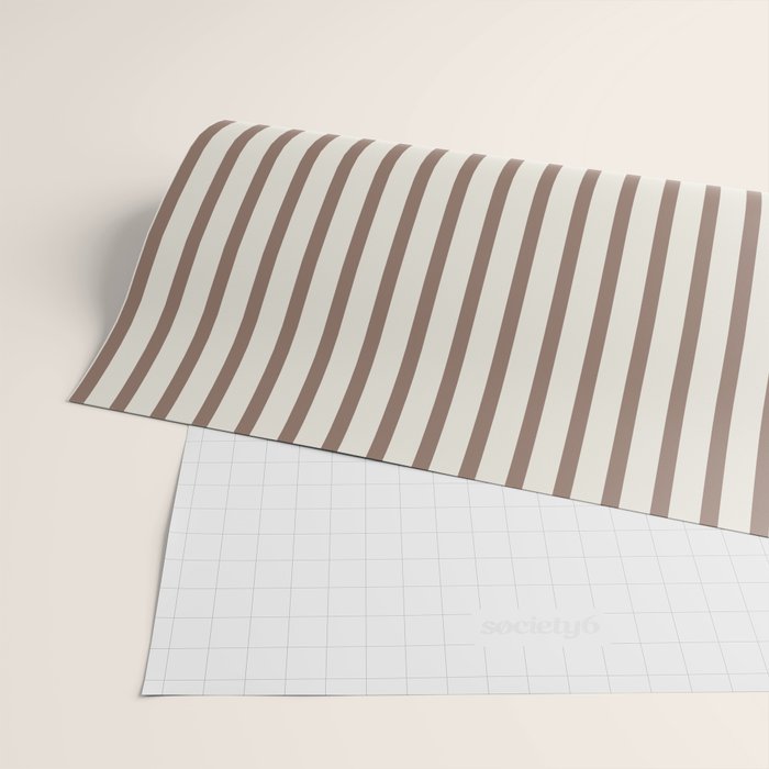 Brown And Cream Striped Wrapping Paper Gallery Image 2
