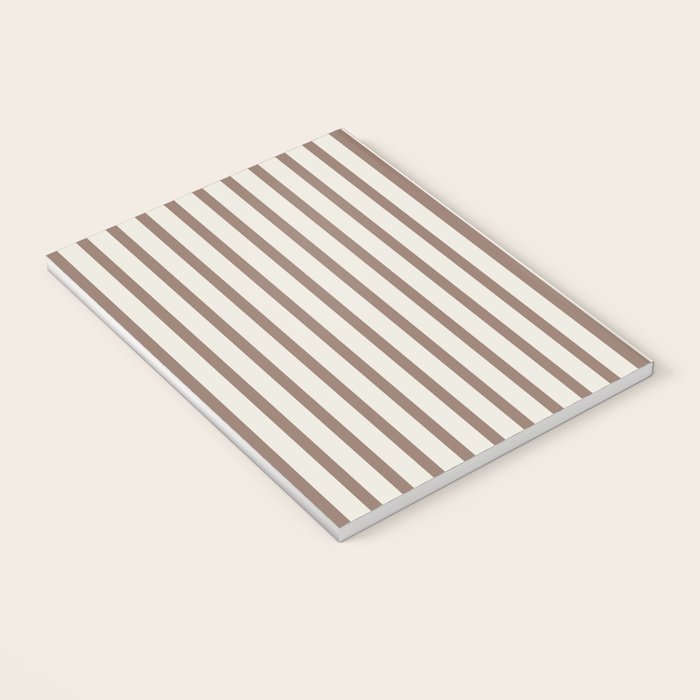 Brown And Cream Striped Notebook Gallery Image 3