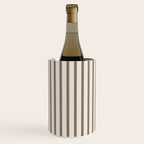Brown And Cream Striped Wine Chiller Gallery Image 1