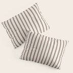 Brown And Cream Striped Pillow Sham Gallery Image 3
