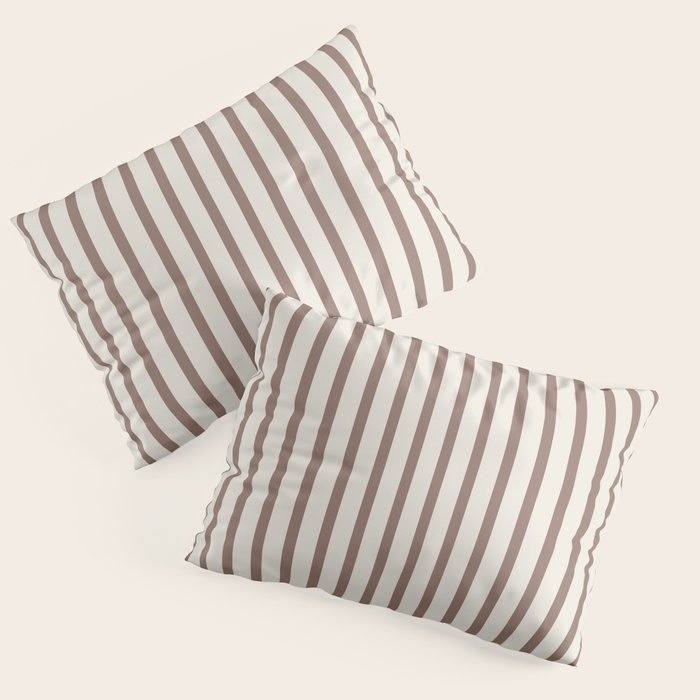 Brown And Cream Striped Pillow Sham Gallery Image 3
