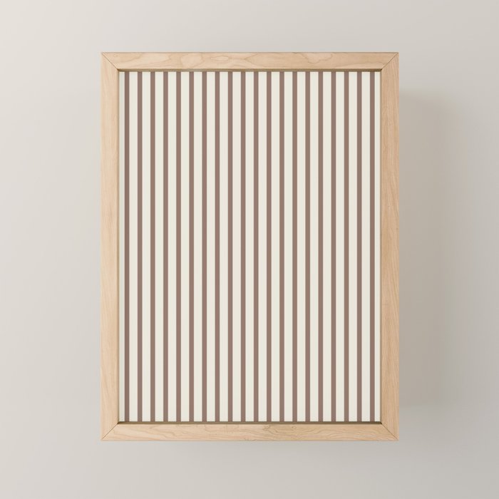 Brown And Cream Striped Mini Art Print Gallery Image 1
