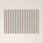 Brown And Cream Striped Welcome Mat Gallery Image 1