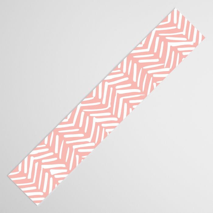 Pink, Boho, Abstract, Herringbone Pattern Table Runner Gallery Image 3