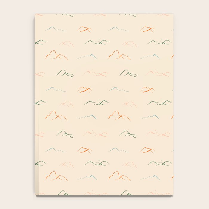 Hand drawn mountain landscape doodle pattern Notebook Gallery Image 4