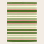 Christmas Stripes Retro Holiday Stripe Pattern in Xmas Green Red Cream  Poster Gallery Image 4