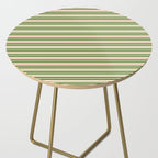 Christmas Stripes Retro Holiday Stripe Pattern in Xmas Green Red Cream  Side Table Gallery Image 2