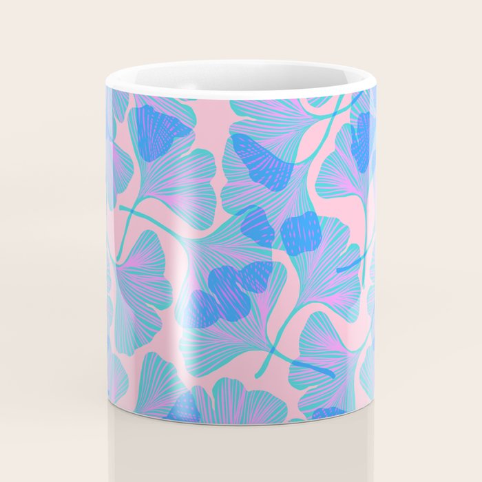Abstraction_Ginkgo_Pattern_Minimalism_002 Coffee Mug Gallery Image 4