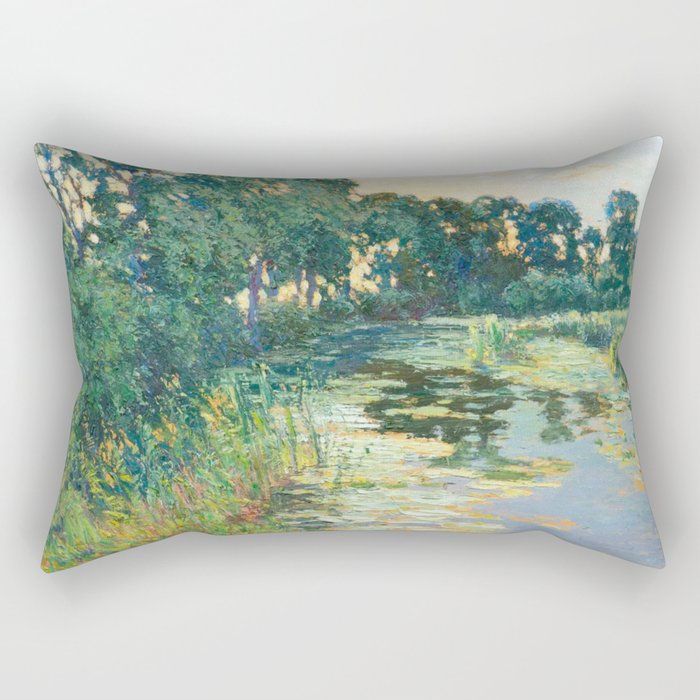 LANDSCAPE OF THE ELBE RIVER VALLEY VaÌclav RadimskyÌ  Rectangular Pillow Gallery Image 1