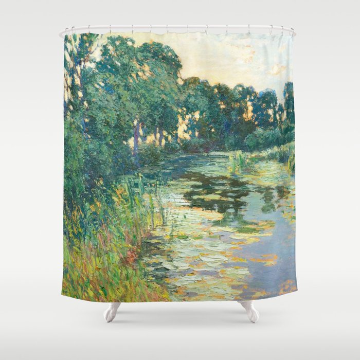 LANDSCAPE OF THE ELBE RIVER VALLEY VaÌclav RadimskyÌ  Shower Curtain Gallery Image 1