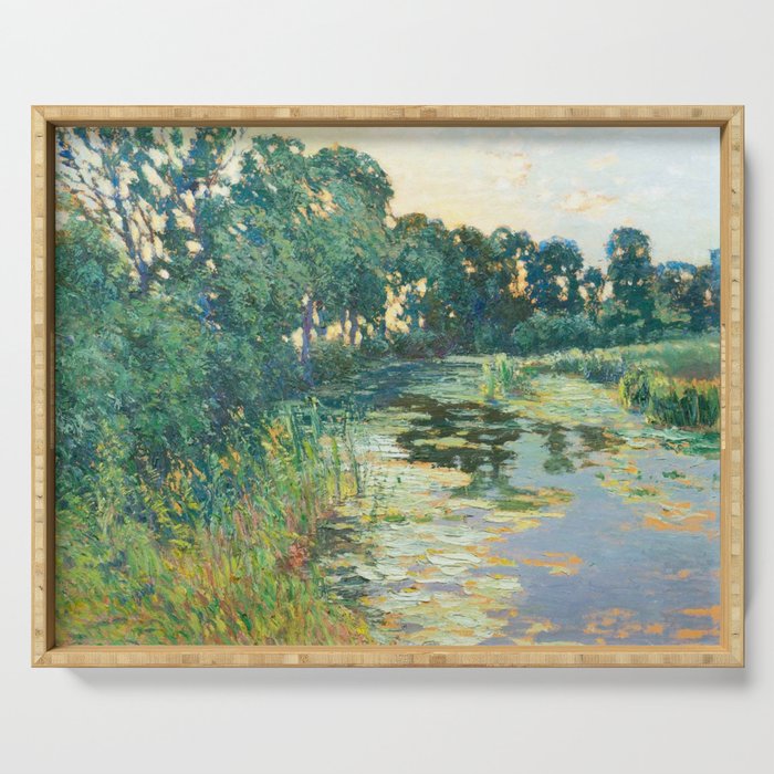 LANDSCAPE OF THE ELBE RIVER VALLEY VaÌclav RadimskyÌ  Serving Tray Gallery Image 1
