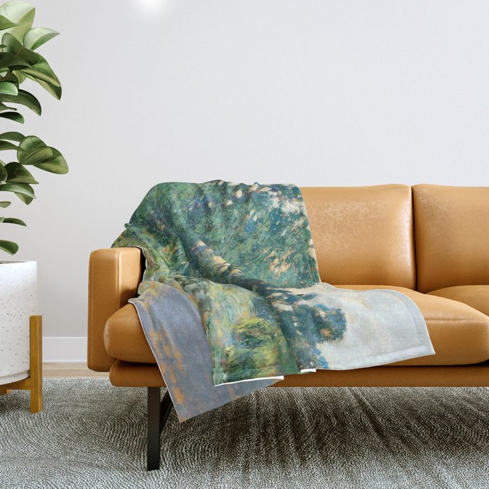 LANDSCAPE OF THE ELBE RIVER VALLEY VaÌclav RadimskyÌ  Throw Blanket Gallery Image 1