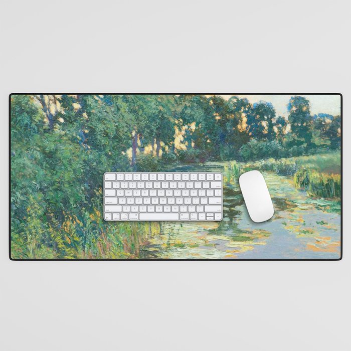 LANDSCAPE OF THE ELBE RIVER VALLEY VaÌclav RadimskyÌ  Desk Mat Gallery Image 1