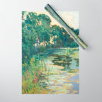 LANDSCAPE OF THE ELBE RIVER VALLEY VaÌclav RadimskyÌ  Wrapping Paper Gallery Image 1
