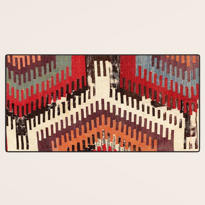 Afyon Central Anatolian Kilim Fragment Print Desk Mat Gallery Image 3