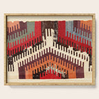 Afyon Central Anatolian Kilim Fragment Print Serving Tray Gallery Image 1