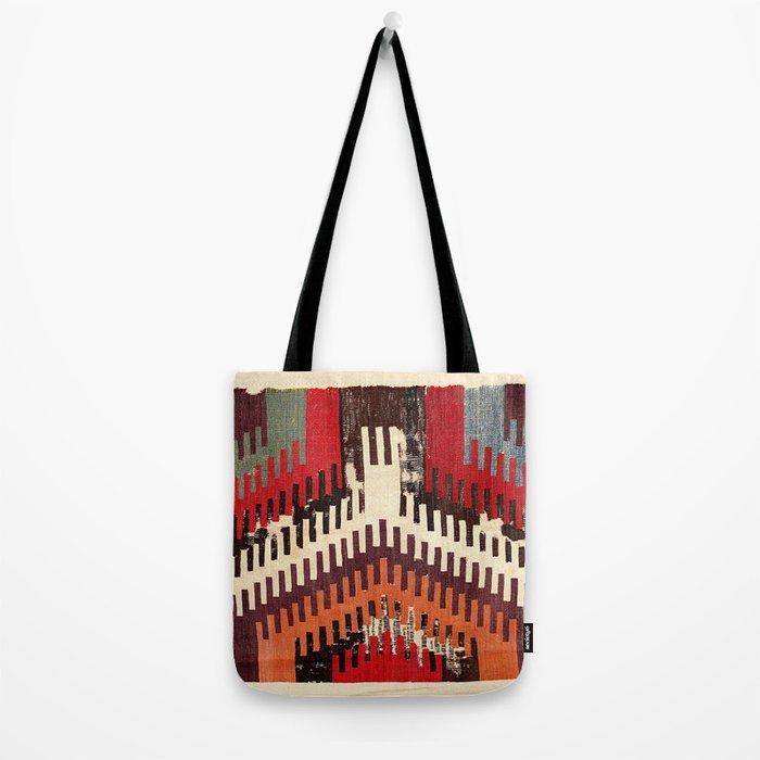 Afyon Central Anatolian Kilim Fragment Print Tote Bag Gallery Image 2