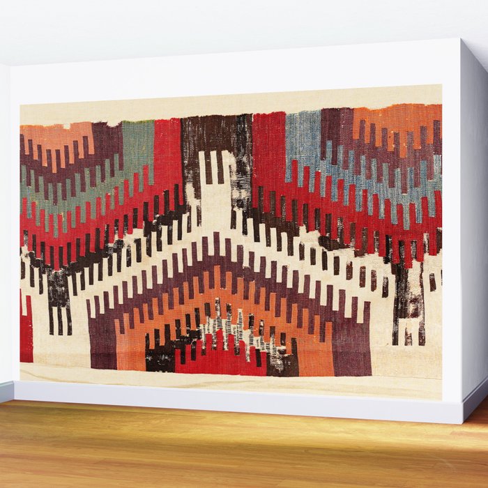 Afyon Central Anatolian Kilim Fragment Print Wall Mural Gallery Image 2