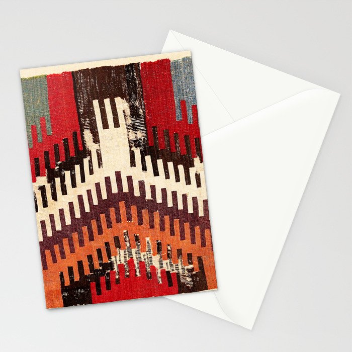 Afyon Central Anatolian Kilim Fragment Print Stationery Card Gallery Image 2