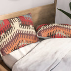 Afyon Central Anatolian Kilim Fragment Print Pillow Sham Gallery Image 2