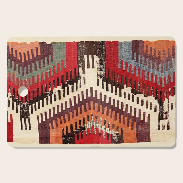Afyon Central Anatolian Kilim Fragment Print Cutting Board Gallery Image 1