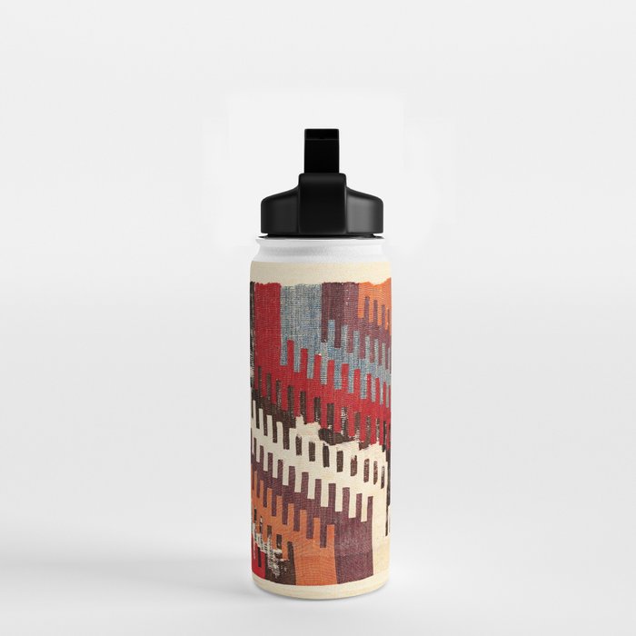 Afyon Central Anatolian Kilim Fragment Print Water Bottle Gallery Image 2