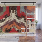 Afyon Central Anatolian Kilim Fragment Print Wall Mural Gallery Image 1
