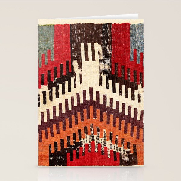 Afyon Central Anatolian Kilim Fragment Print Stationery Card Gallery Image 2