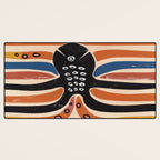 Abstract Octopus with Retro Lines Desk Mat Gallery Image 3
