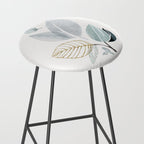 Abstract Botanical Herbs Watercolor Stool Gallery Image 2