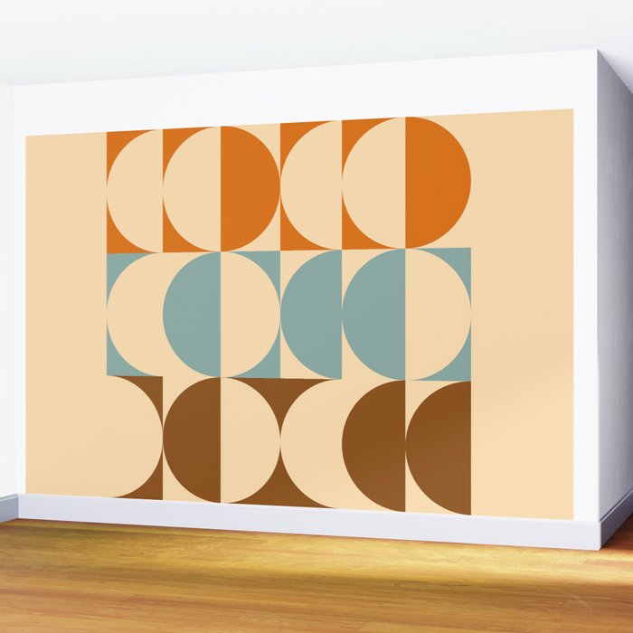 Vintage Geometric 04A Wall Mural Gallery Image 2