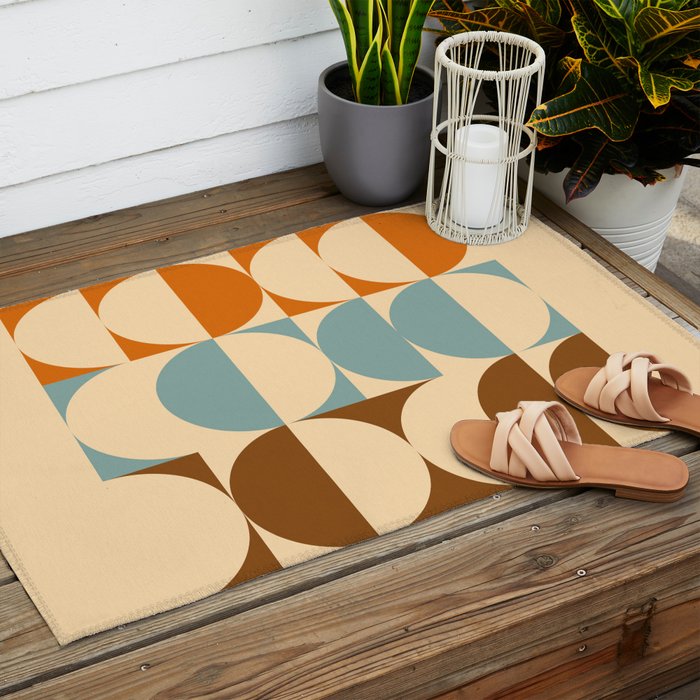 Vintage Geometric 04A Outdoor Rug Gallery Image 2