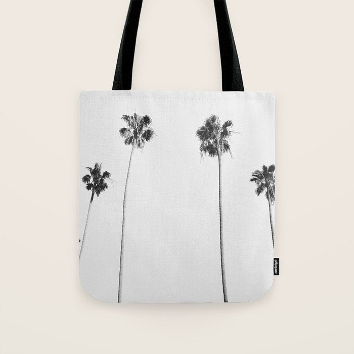 Black & White Palms Tote Bag Gallery Image 1
