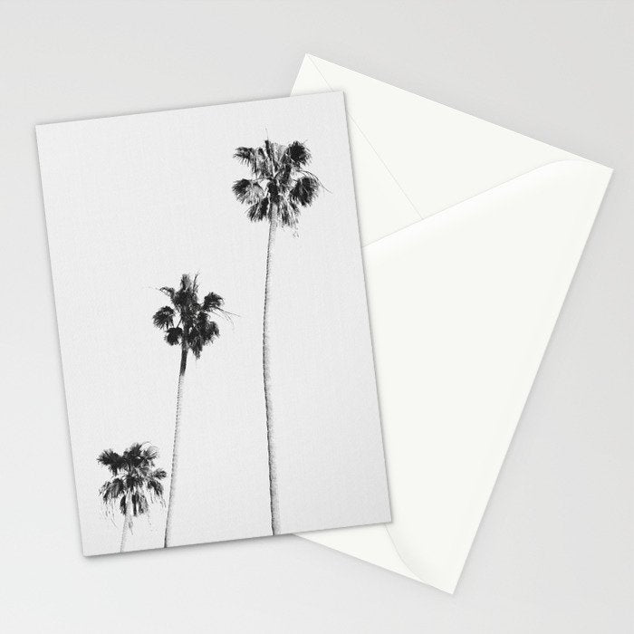 Black & White Palms Stationery Card Gallery Image 2