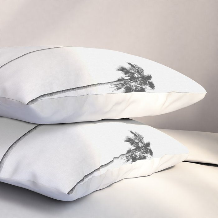 Black & White Palms Pillow Sham Gallery Image 3