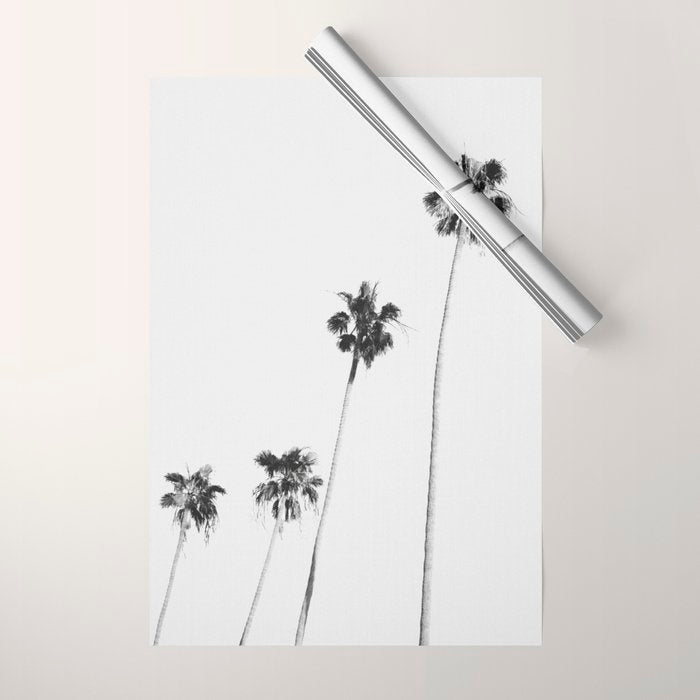 Black & White Palms Wrapping Paper Gallery Image 1