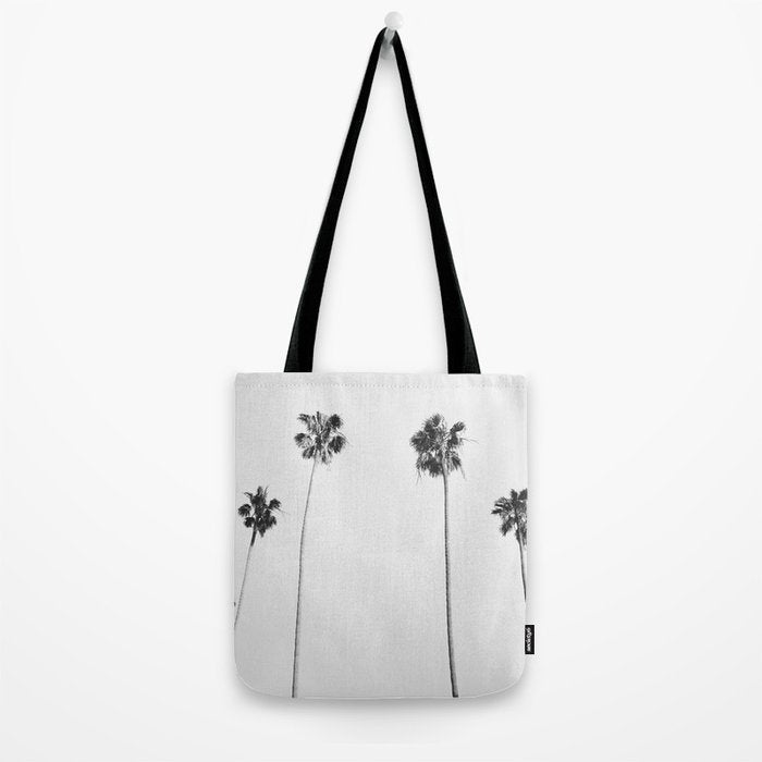 Black & White Palms Tote Bag Gallery Image 2