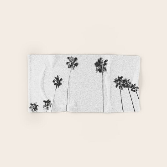 Black & White Palms Bath Towel Gallery Image 1