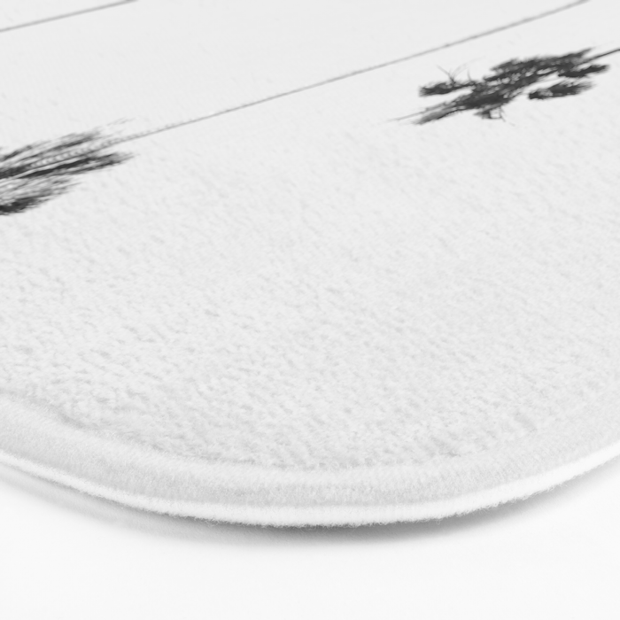 Black & White Palms Bath Mat Gallery Image 3