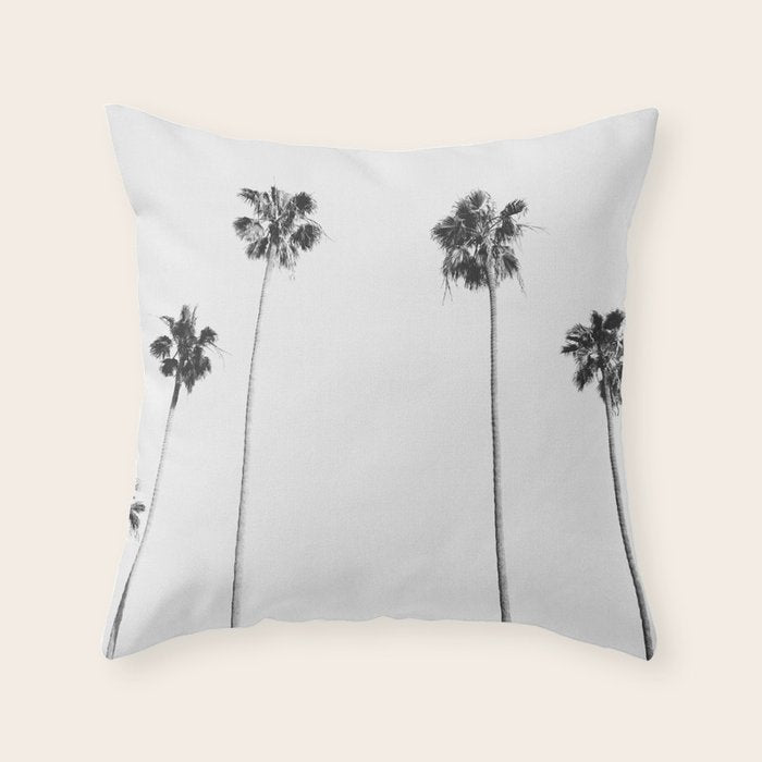 Black & White Palms Throw Pillow Gallery Image 6