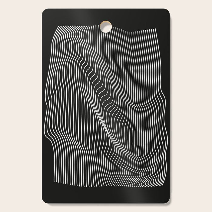 Minimal curves black Cutting Board Gallery Image 1