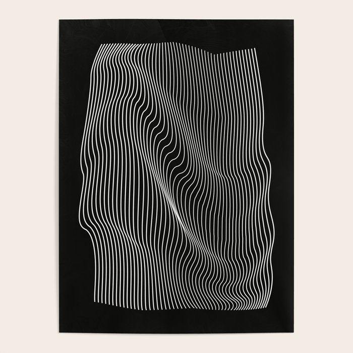 Minimal curves black Poster Gallery Image 4