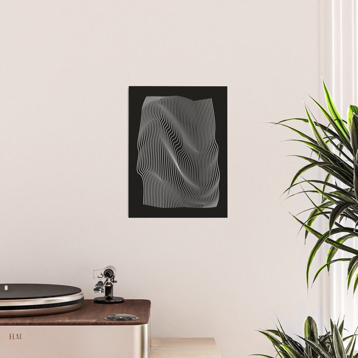 Minimal curves black Poster Gallery Image 2