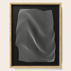 Minimal curves black Serving Tray Gallery Image 1