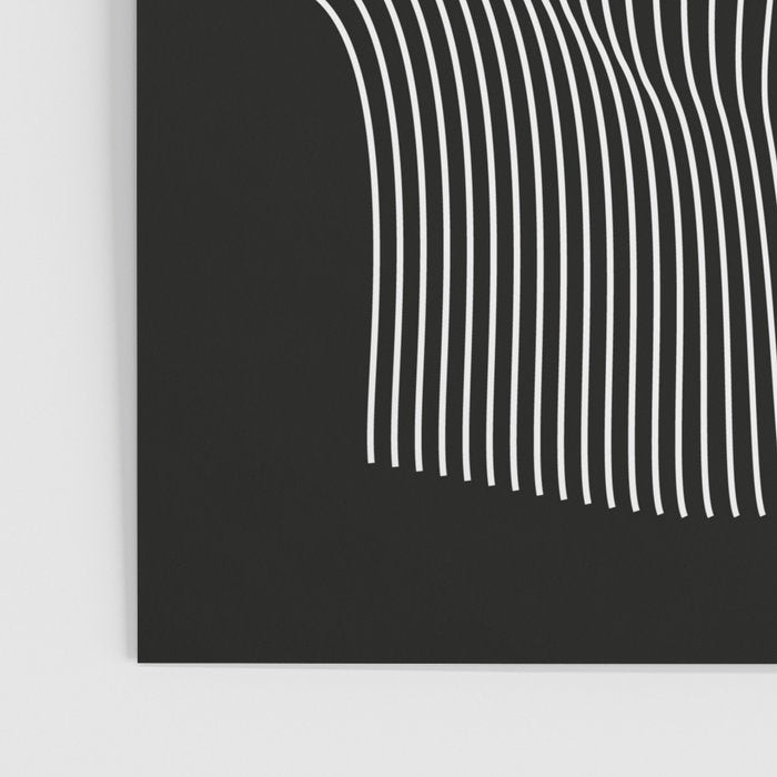 Minimal curves black Poster Gallery Image 3