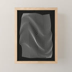 Minimal curves black Mini Art Print Gallery Image 1