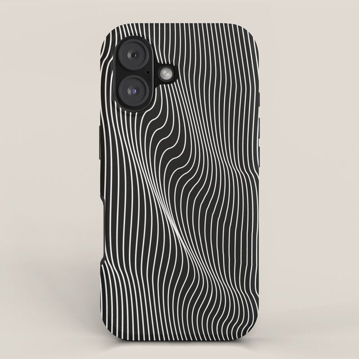 Minimal curves black iPhone Case Gallery Image 1