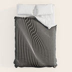 Minimal curves black Comforter Gallery Image 6