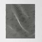 Minimal curves black Throw Blanket Gallery Image 2