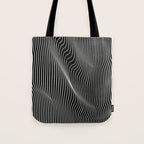 Minimal curves black Tote Bag Gallery Image 1